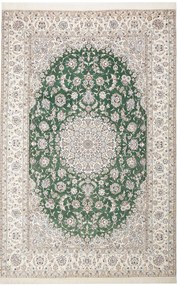 Nain Tappeto 310x200 Verde (Iran) Annodato A Mano