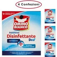 Omino bianco additivo disinfettante in polvere battericida per bucato 4 confezioni da 450 grammi