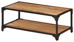 Tavolino Da Salotto 90x45x35 Cm İn Legno Massello Di Acacia /