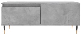 Tavolino salotto grigio cemento 90x50x36,5 cm legno multistrato