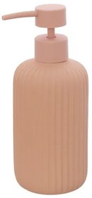 Dispenser portasapone liquido da appoggio in ceramica rosa color