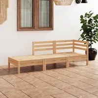 Set Divani da Giardino 3 pz in Legno Massello di Pino 3082612