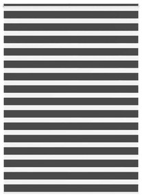 Tenda A Rullo Zebra Nero Larghezza Tessuto 155,9 Cm Poliestere /