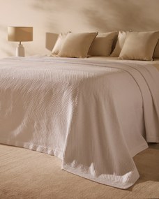 Kave Home - Copriletto Berga in cotone bianco per letto da 150/160 cm