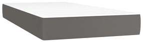 Giroletto a molle con materasso grigio 90x190 cm in similpelle