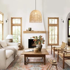 Immax 08263L - Lampadario a sospensione con filo PELO 1xE27/40W/230V diametro 50 cm rattan