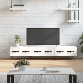 Mobile Porta Tv Bianco 150x36x30 Cm İn Legno Multistrato /