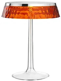 Flos Bon Jour Lampada Da Tavolo 41 cm a luce diffusa cromo con corona ambra