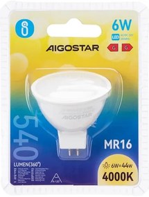 Lampadina LED MR16 GU5,3/6W/12V 4000K - Aigostar
