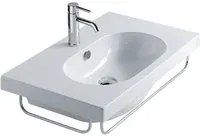 Lavabo sospeso in ceramica serie M2/Eden di Ceramica Galassia - Bianco lucido 75x45cm