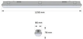 Plafo Stagna 1250mm 30,0W 4000K con Sensore a Microonde