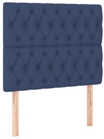Giroletto a molle con materasso blu 120x200 cm in tessuto