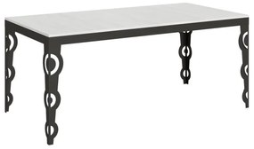 Tavolo allungabile Karamay Evolution P.90 - Struttura Antracite, 90x160/264 cm Karamay Evolution / Bianco