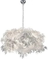 Lampada Sospensione Interno 4 Luci Elegante con Foglie Cromo Leavy GD Trio