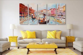 Quadri 5 pezzi – Gondola veneziana