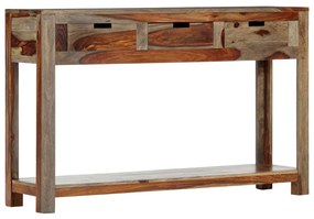 Tavolo Consolle Con 3 Cassetti 120x30x75 Cm Legno Di Sheesham /