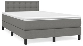 Giroletto A Molle Con Materasso Grigio Scuro 120x190cm Tessuto /