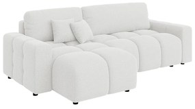 Divano angolare bianco allungabile (con composizione variabile) Luki – Ropez