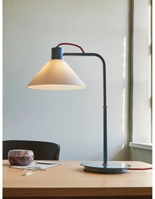 Lampada da tavolo color petrolio con paralume in vetro (altezza 44 cm) Spot - Hübsch
