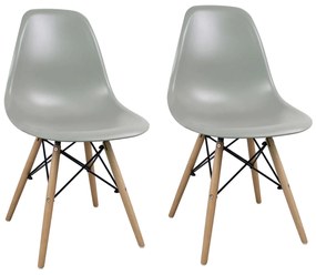 JULIETTE - sedia stile nordico con gambe in legno set da 2