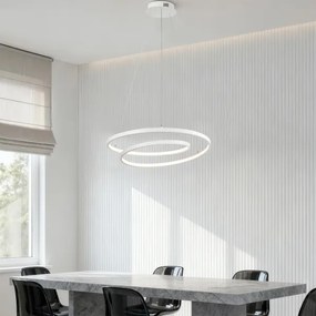Brilagi-LED Lampadario dimmerabile su cavo TWISTER LED/48W/230V Ø 50 cm bianco + telecomando