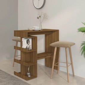 Tavolo Bar Con Ripiano Rovere Marrone 100x50x101,5cm Truciolato /