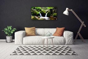 Quadro su tela Cascata di roccia naturale 100x50 cm