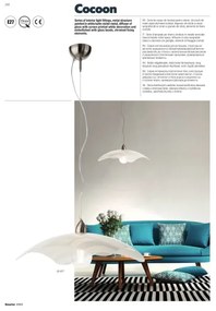 Redo 05-877 - Lampadario su cavo COCOON 1xE27/42W/230V crema