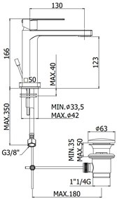 Paffoni Steel Ta075st Miscelatore Lavabo Con Piletta Steel Looking Acciaio