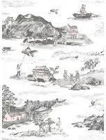 Sian Zeng Carta da parati Mountains - Grey/ Pink