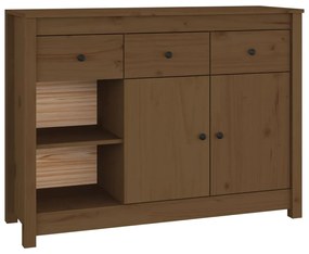 Credenza miele 100x35x74 cm in legno massello di pino