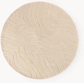 Tappeto rotondo in lana fatto a mano Aaron