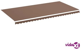 vidaXL Tessuto di Ricambio per Tenda da Sole Marrone 6x3 m