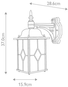 Elstead WX2 - Applique da esterno WEXFORD 1xE27/100W/230V IP23