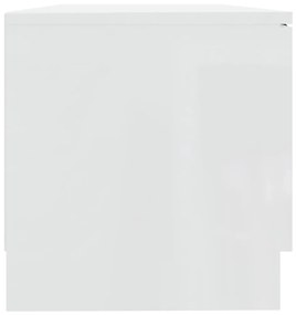 Mobile Porta TV Bianco Lucido 80x35x45 cm in Legno Multistrato