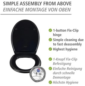 Sedile del wc con chiusura automatica 37,5 x 46 cm Vorno - Wenko