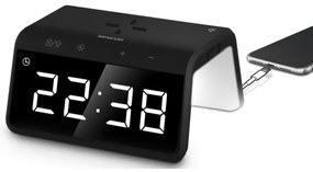 Sencor - LED RGB Orologio a sveglia con ricarica wireless 10W/1xCR2032