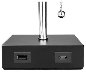 Lampada da tavolo 1xE27/60W/230V con USB caricatore