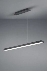 Sospensione led rettangolare metallo nero satinato con dimmer a sca...