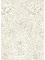 Morris & Co Carta da parati Simply Chrysanthemum Toile - Cochineal Pink