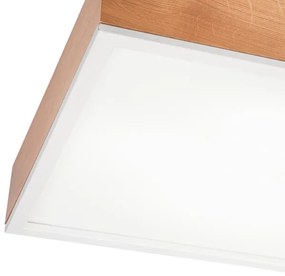 Plafoniera OAK SQUARE 4xE27/15W/230V 48x48 cm quercia/bianco