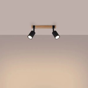 Sollux SL.1344 - Faretto FAGER 2xGU10/10W/230V nero