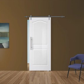 Porta scorrevole Empire in vetro bianco, L 88 x H 215 cm, con binario Ermes Destra