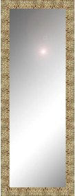 Specchio Aurora rettangolare in legno oro foglia 125 x 40 cm