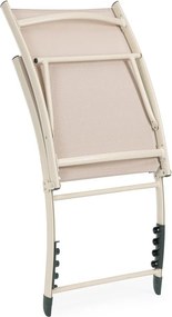 Sdraio da giardino beige in metallo regolabile/pieghevole Taylor – Bizzotto