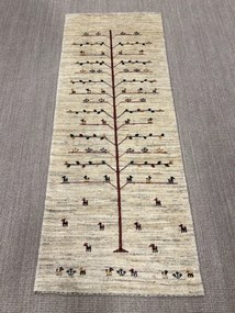 Gabbeh Tappeto 80 x 200 Beige (Iran) Annodato A Mano