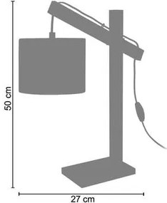 Tosel  Lampade d’ufficio Lampada da scrivania tondo legno taupe  Tosel