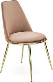 Sedia imbottita K460 - Beige/Oro