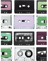 Rebel Walls Carta da parati Casette Tape - Purple Rain