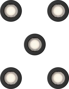 Philips - Set da 5 faretti da incasso PERIDOT 1xGU10/7W/230V nero